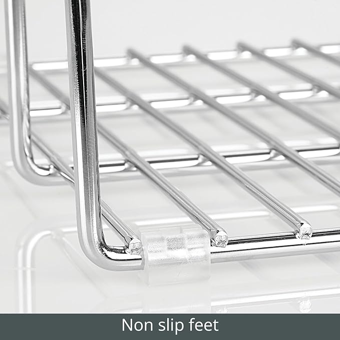 mDesign 3 Slot Tray and Pan Rack — Metal Wire Rack - Image 4