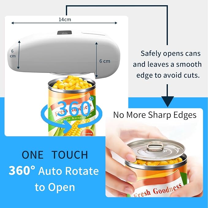Electric Can Opener with LED Display, USB Rechargeable Electric Can Opener - Image 4