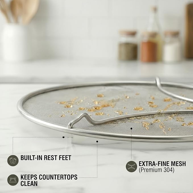 Splatter Screen for Frying Pan 3-Piece Set - Image 5