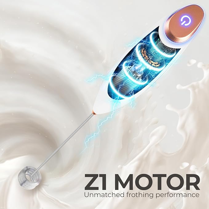 Zulay Kitchen Patented Tornado Triple Whisk Milk Frother - Image 7