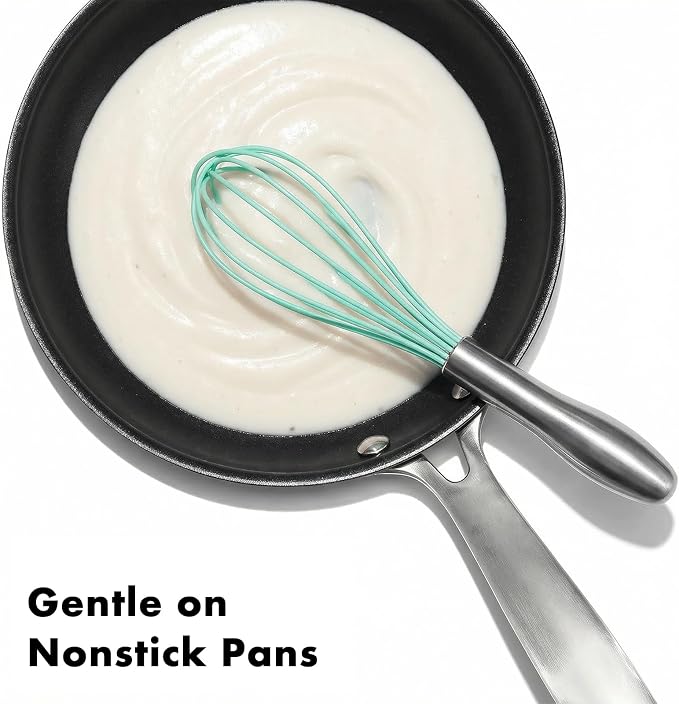 OYV 10-Inch Teal Silicone Whisk, Heat Resistant 480°F Kitchen Whisk - Image 2