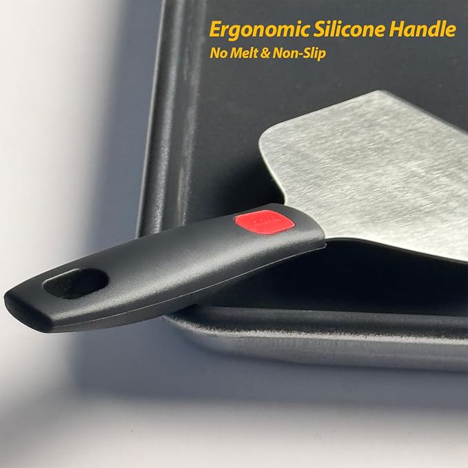 Vovoly Wide Griddle Scraper, 4.3“x4.3'' Smashed Burger Scraper Grill Scraper - Image 7