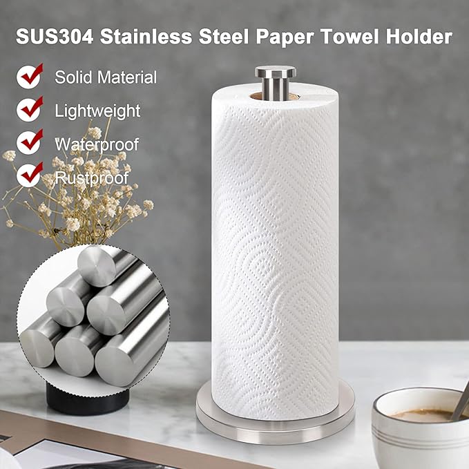 NearMoon Standing Paper Towel Holder, Kitchen Paper Towel Tissue Holder- - Image 3