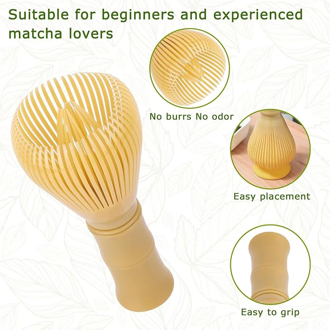 Matcha Whisk, Reusable Plastic Ceramic Matcha Whisk Easy to Clean Stirring Tool - Image 3