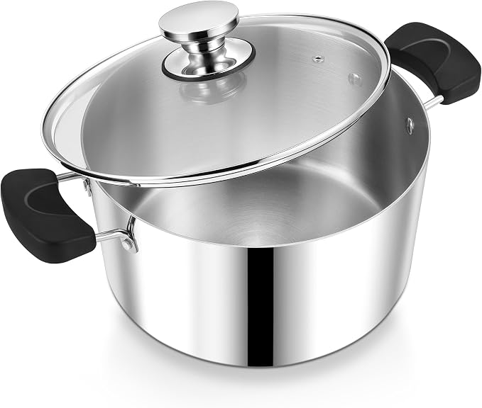 6 Quart 3-Ply Cooking Stock Pot by PPCHEF