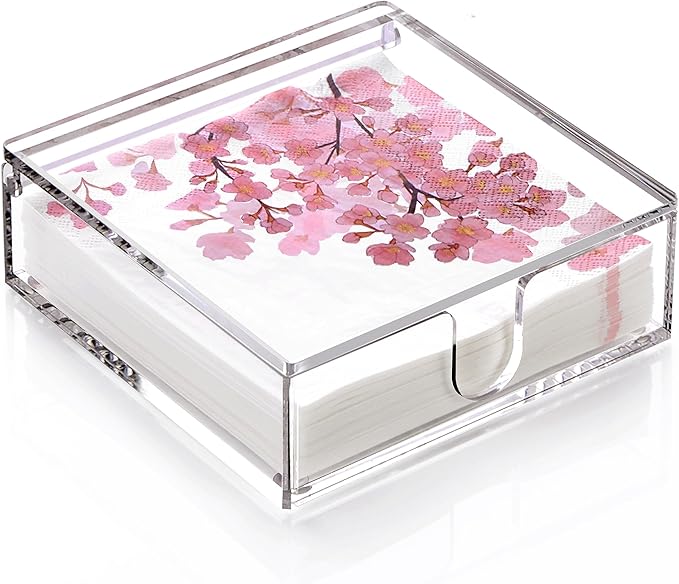 DINGHUO Acrylic Napkin Holder, Indoor & Outdoor, Bathroom Vanity by DINGHUO