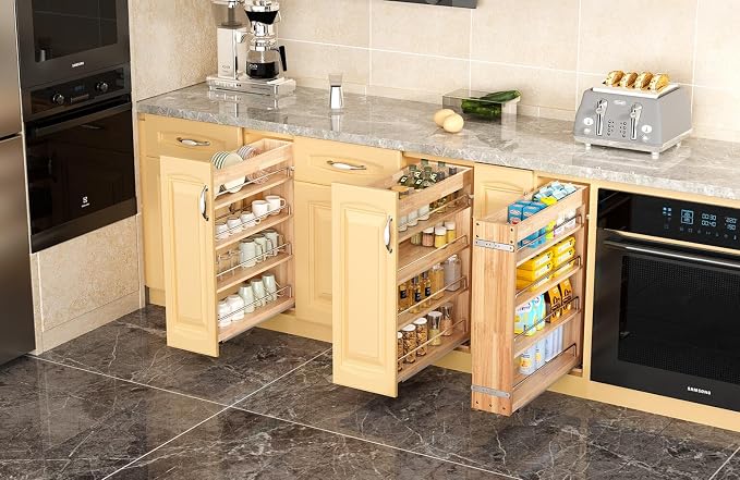 OCG 4 Tier Pull Out Spice Rack Holder Shelves, spice organization - Image 5