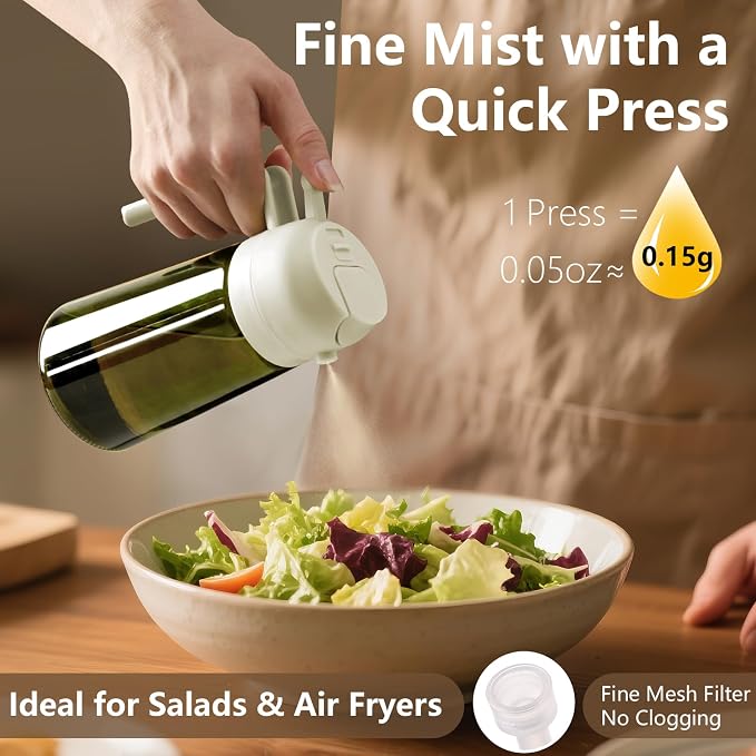 SWEET VIEW Olive Oil Dispenser and Oil Sprayer – 16oz/470ml Glass Light-Proof - Image 3
