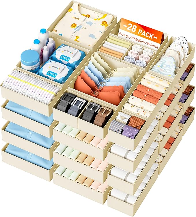DIMJ Drawer Organizer Clothes 28 Pack by DiMJ