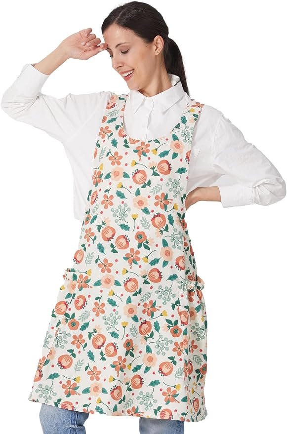 Cozy Adjustable Cross Back Aprons by APRONNER