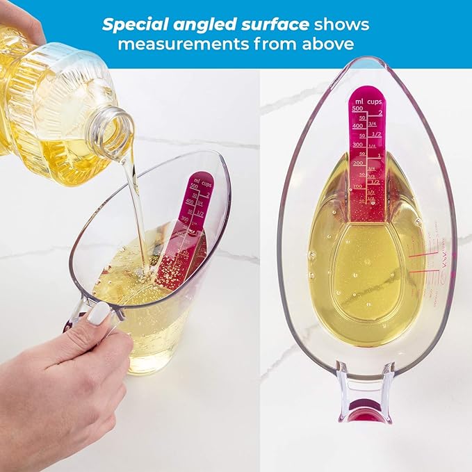 KPKitchen 4-Piece Angled Liquid Measuring Cups Plastic Set - Image 3