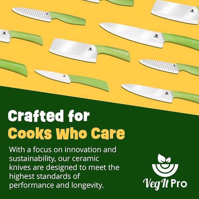Ceramic Knife Set with Ergonomic Handle, Non-Reactive and Professional Chopping - Image 6