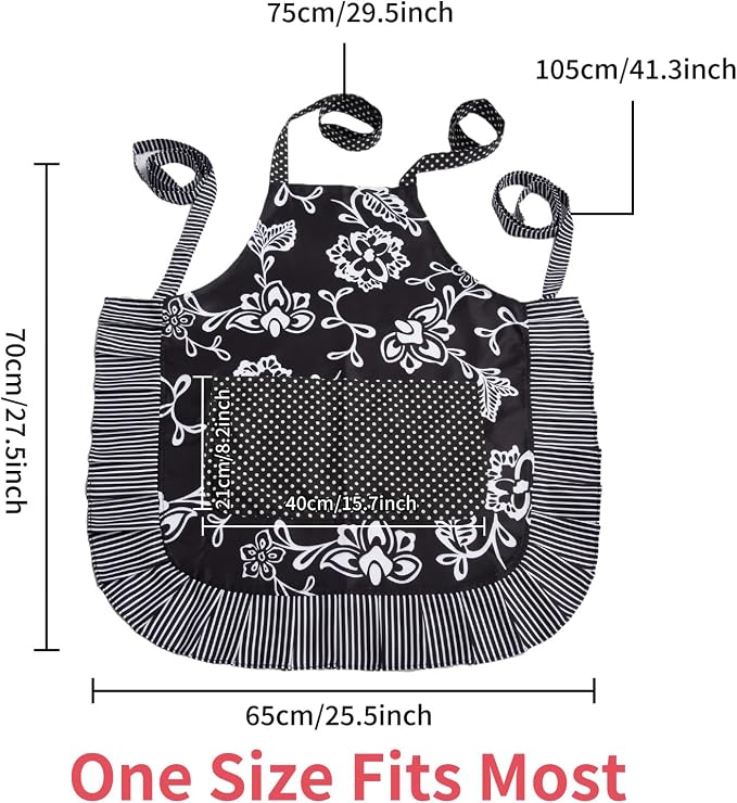 Vintage Floral Apron for Women - Image 6