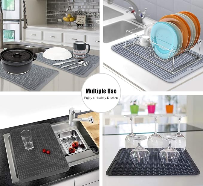 Silicone Dish Drying Mat for Multiple Usage, Easy clean, Eco-friendly, - Image 7