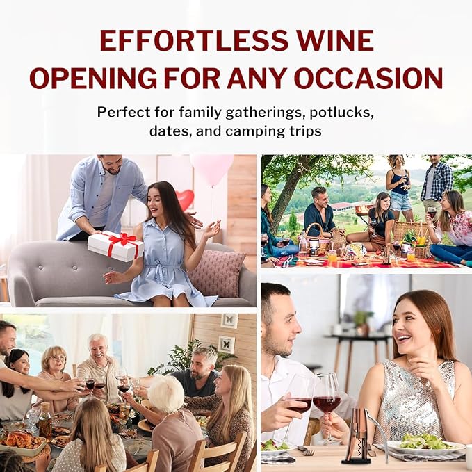 Forge Quality Compact Vertical Lever Corkscrew Wine Opener - Image 5