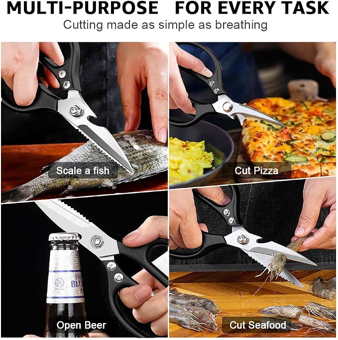 ONEBOM Kitchen Scissors 2 Pack, Heavy Duty All Purpose Shears - Image 4