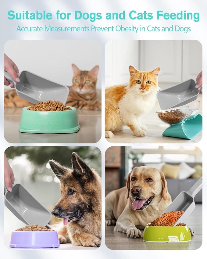 2 Cup Dog Food Scoop, Plastic Pet Food Scoop - Image 7