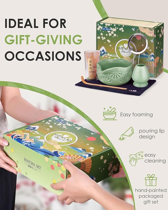 Matcha Whisk Set, Ceramic Matcha Set Includes Matcha Bowl - Image 7