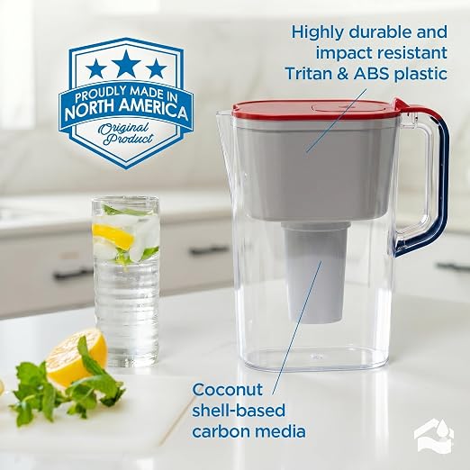 HOMEWATER 10-Cup Pitcher Filter – BPA-Free, High-Capacity 2.4L Fast-Flow Carbon - Image 2