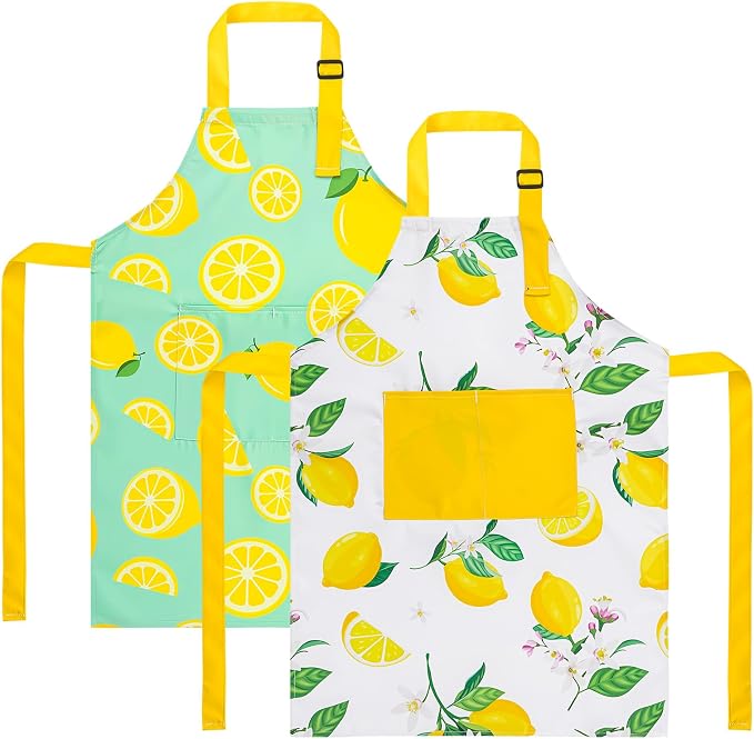 2 Pack Kids Apron, Cute Cooking Aprons, Waterproof Art Apron - Image 8