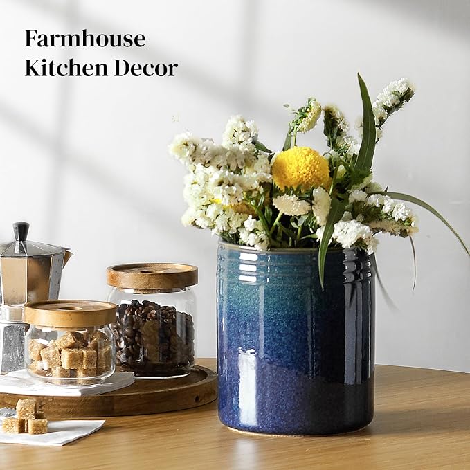 DOWAN 7.2" Kitchen Utensil Holder, Extra Large Farmhouse Utensil Holders - Image 7