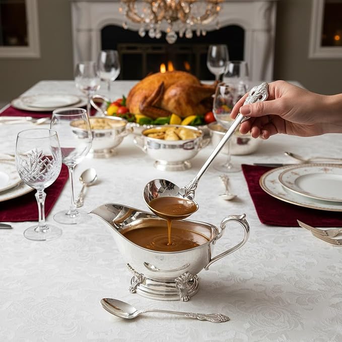 KEAWELL Premium 7.5 inch Luxury Gravy Ladle, 18/10 Stainless Steel, Small Gravy - Image 8