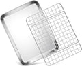 Homikit Toaster Oven Pan with Rack Set, 9 x 7 Inch Small Baking Sheet with Wire by Homikit