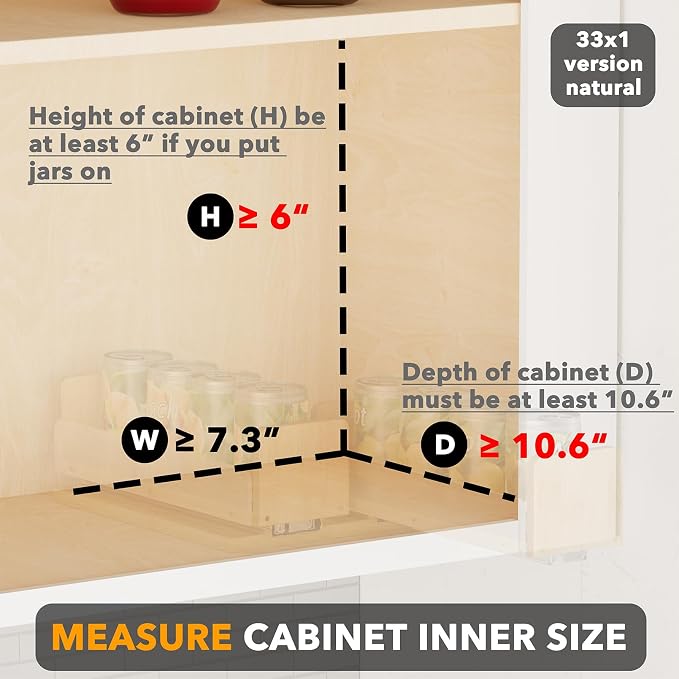 SpaceAid Bamboo Pull Out Spice Rack Organizer - Image 4