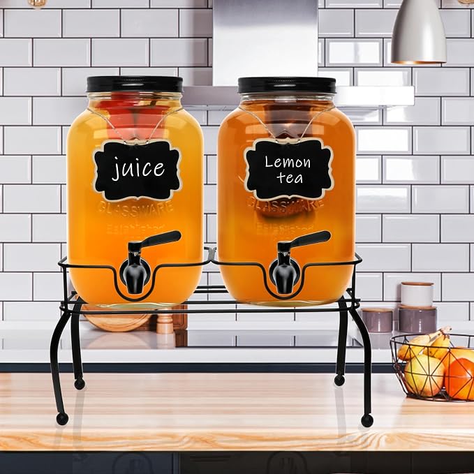 1-Gallon Drink Dispenser, Accguan Glass Water Dispenser - Image 6