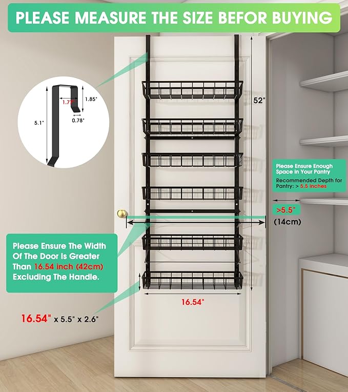 Mefirt Over The Door Pantry Organizer, Pantry Storage and Organization - Image 2