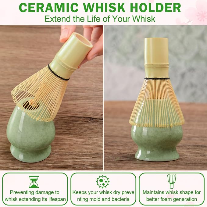 Matcha Whisk Set Ceramic Bowl Kit - Image 4