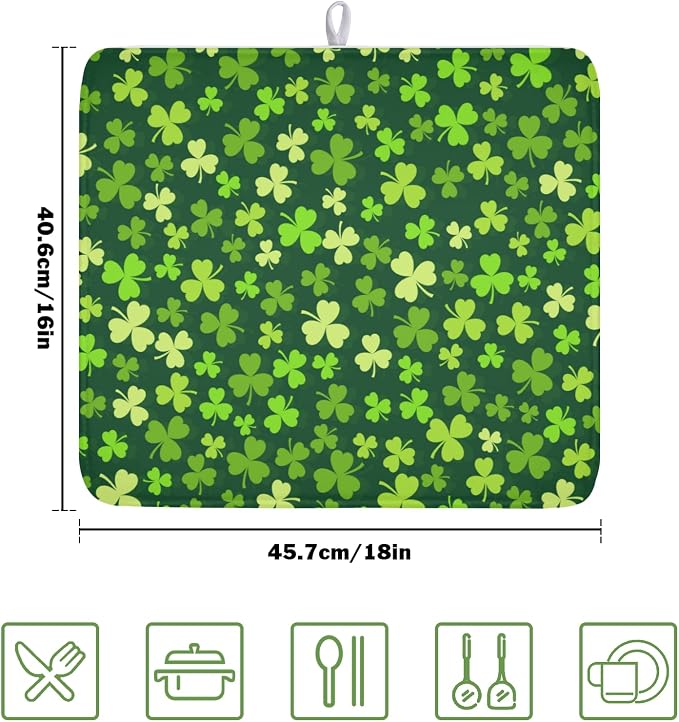 St. Patrick's Day Dish Drying Mat - Image 2