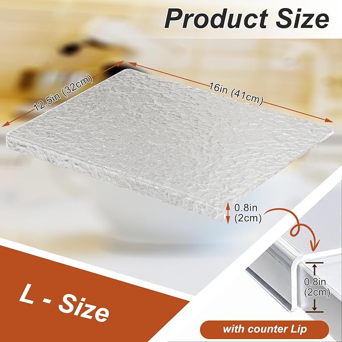 JJL Acrylic Cutting Board with Counter Lip, 16 x 12.5 Inches, and Vegetables - Image 5
