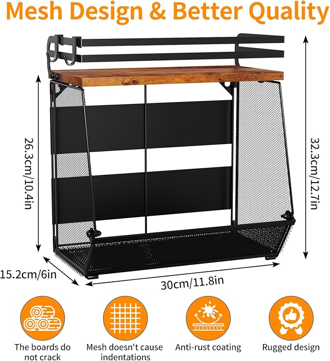 Magnetic Shelf for Fridge with Wood Lid - Image 2