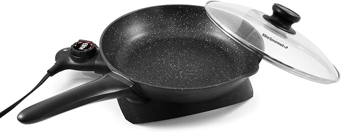 Elite Gourmet EG6207# Scratch Resistant 10.5-inch Fry Pan, Easy-Pour Spout - Image 9