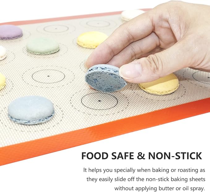 AMYONE Macaron Silicone Baking Mat, Non-Stick Silicone Cookie Sheet Liners - Image 5