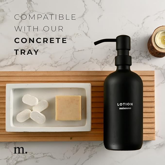 MaisoNovo Soap Dispenser 2-Piece Set | 16.9oz Black Bottles - Image 8