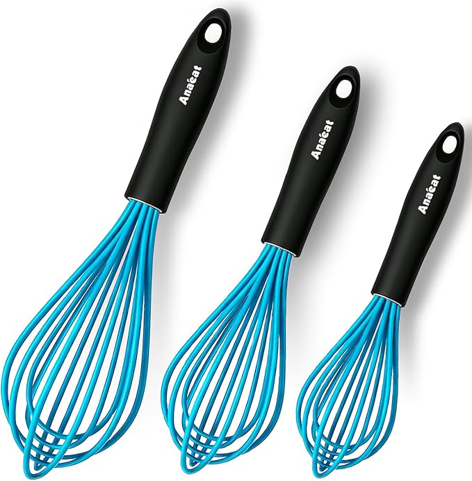 Anaeat Silicone Balloon Whisk, Milk and Egg Beater Blender, Heat Resistant by Anaeat