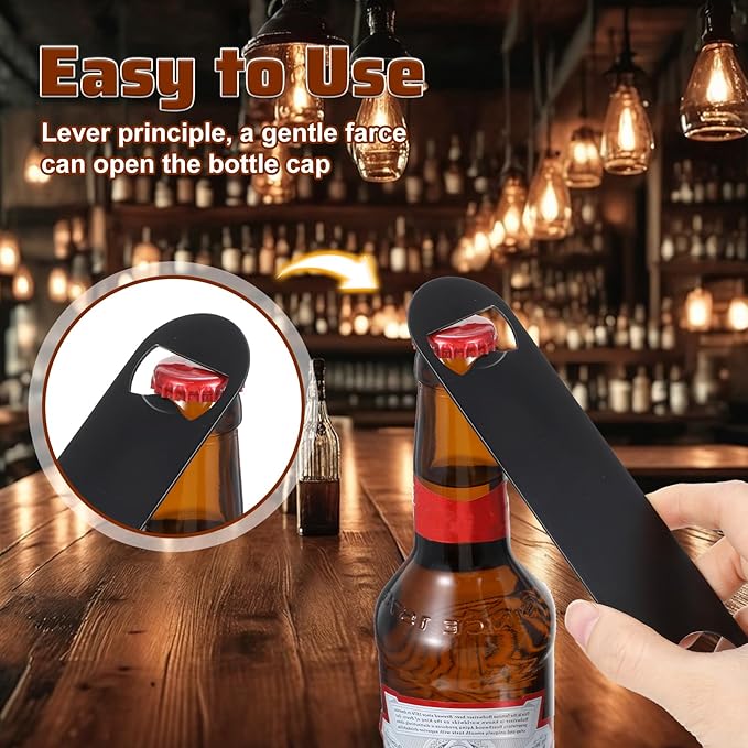 20 Pack Flat Bottle Opener, 7 Inch Stainless Steel Black Speed Opener Bulk - Image 4
