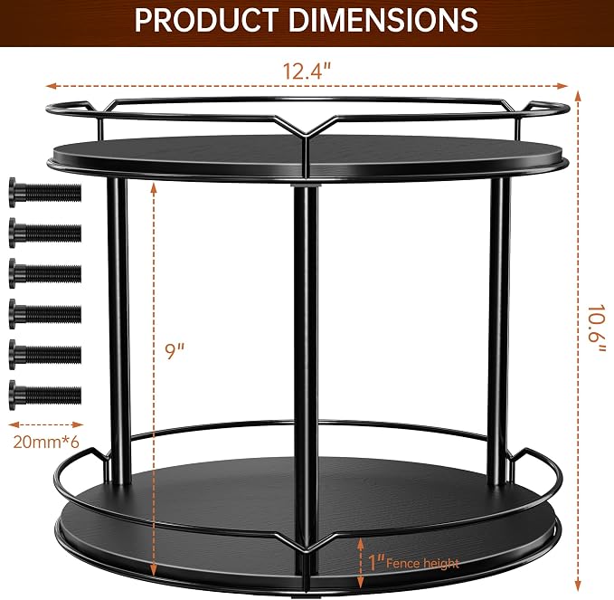 Lazy Susan Organizer 2 Tier - Image 3