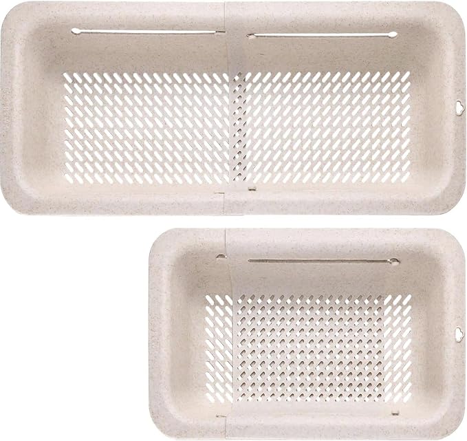 LASSHSWA Collapsible Colander for Kitchen, Over the Sink Strainer Basket for by LASSHSWA