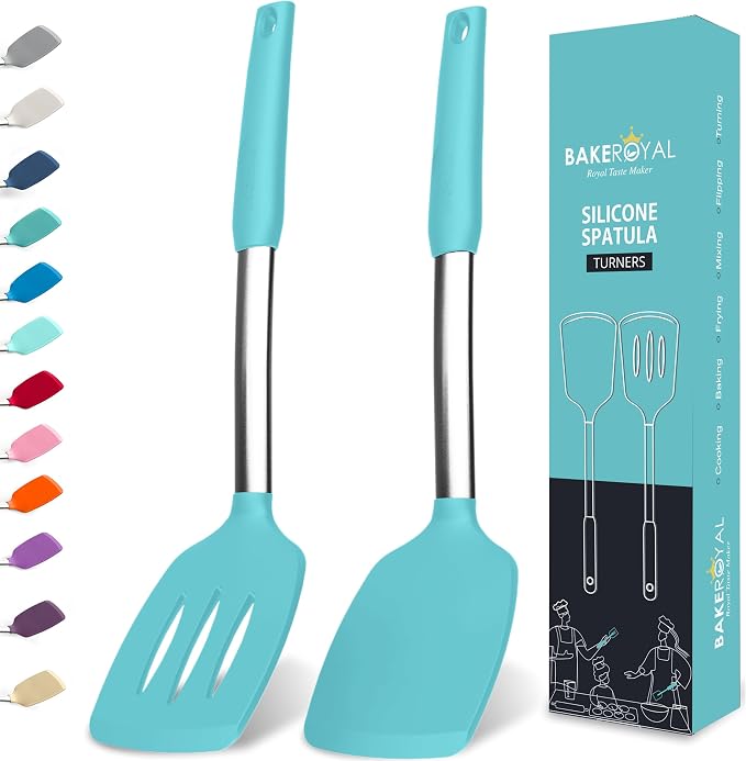 BakeRoyal Silicone Spatula Set by BAKEROYAL