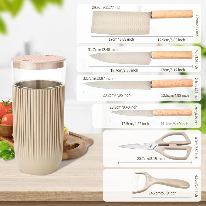 Knife Set, 7-Piece Kitchen Knife Set - Image 6