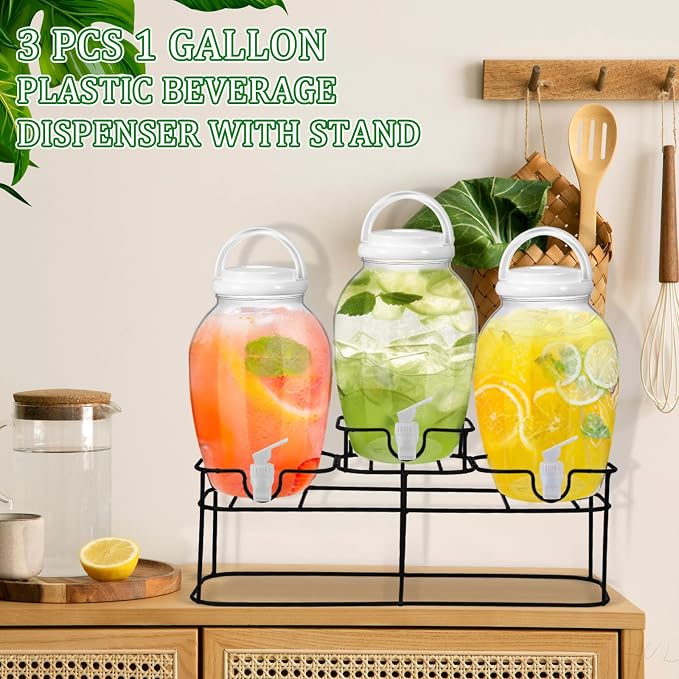 Tanlade 3 Pcs Plastic Drink Dispenser - Image 7