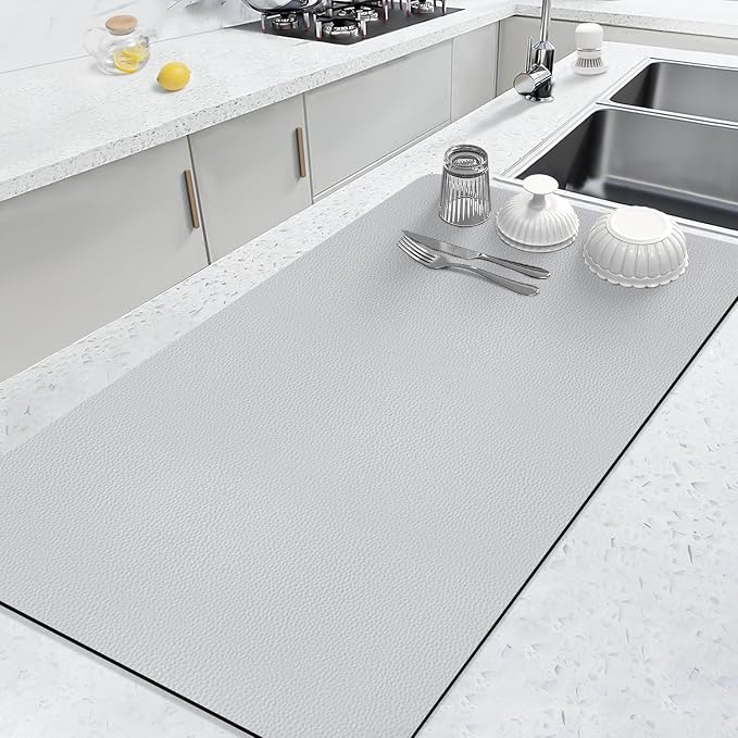 LOPNUR Kitchen Dish Drying Mat, 31.5"x17" Dish Drying Mats by LOPNUR