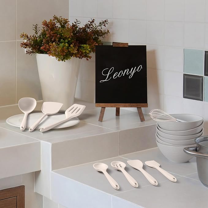 10 Pack Kitchen Utensils Set for Cooking, Leonyo Silicone Cooking Utensils Set - Image 7