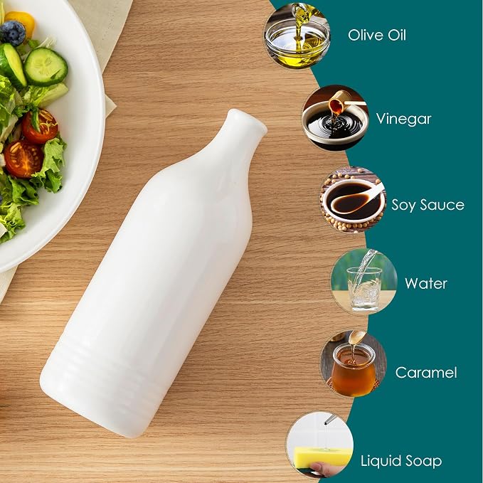 vancasso 20 Oz Ceramic Olive Oil Dispenser Bottle, Bottle Dispenser - Image 5