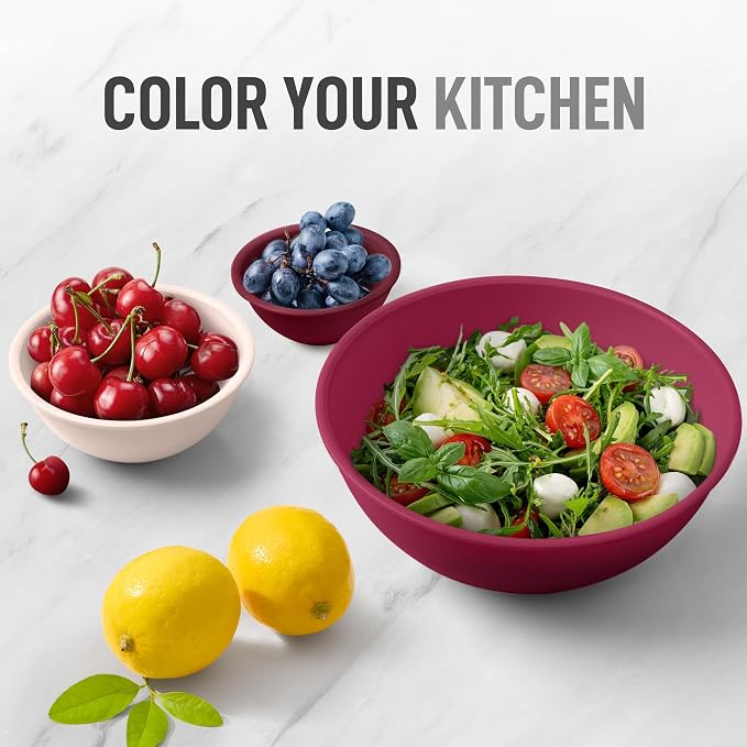 Zulay Kitchen 12 Piece Plastic Mixing Bowls - Image 6