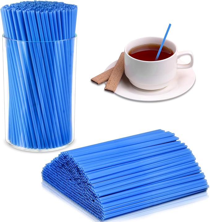 500 Pcs Royal Blue Coffee Stir Sticks Set Acrylic Coffee Stirrers Holder Dark by DLUGOPIS