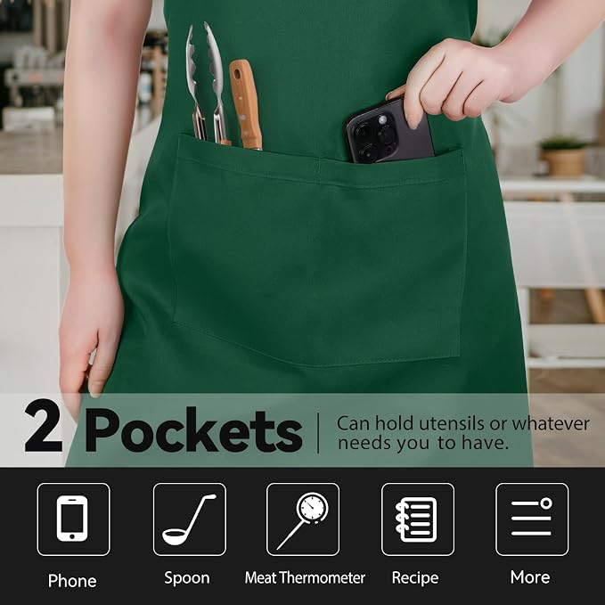 NLUS 2 Pack Kitchen Aprons - Image 7